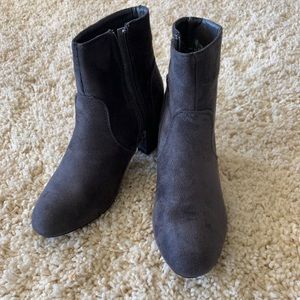Gray booties NWOT